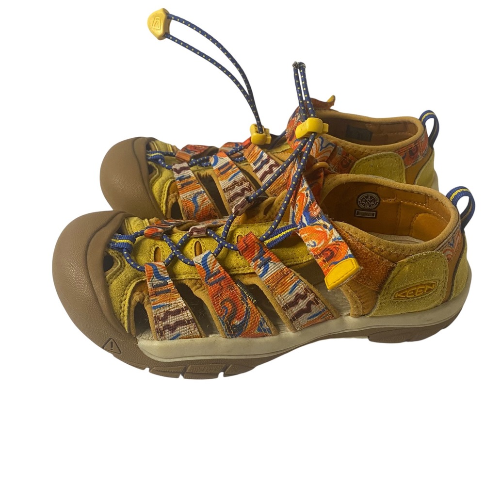 Keen Kids Newport H2 Yellow Orange Swirl Waterproof Sport Sandals Size 5 US